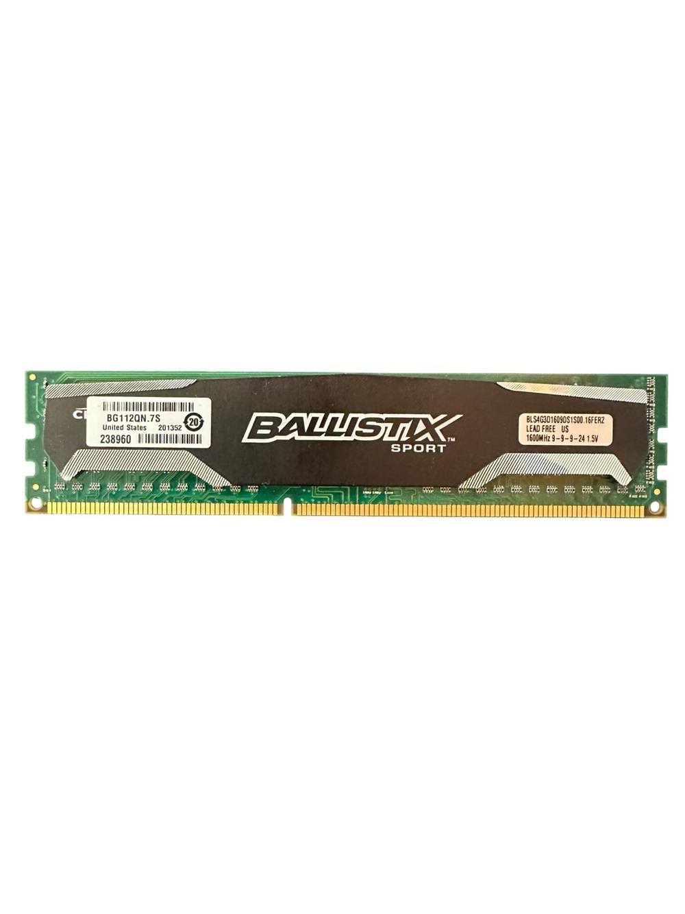 4GB DDR3-1600 Crucial Ballistix Sport